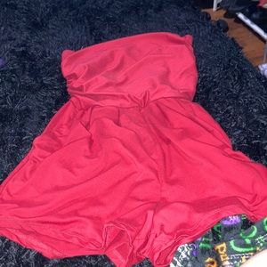 Red jumper with pockets